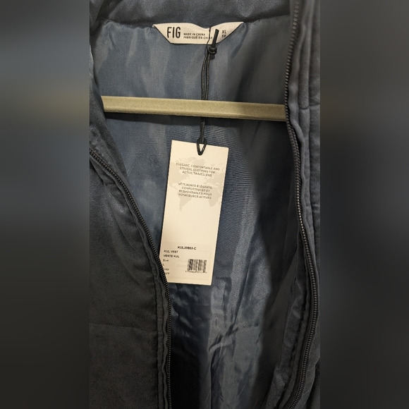 FIG Navy Suede Velvet Feel Vest - Picture 2 of 8